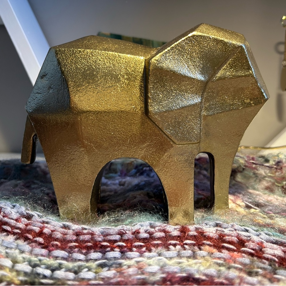 Gold Elephant cubist style